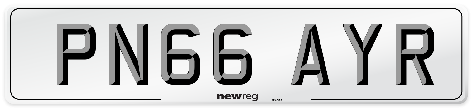 PN66 AYR Number Plate from New Reg